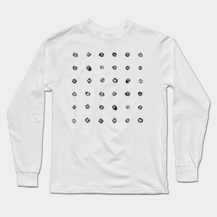 Shibori kanoko black dots Long Sleeve T-Shirt